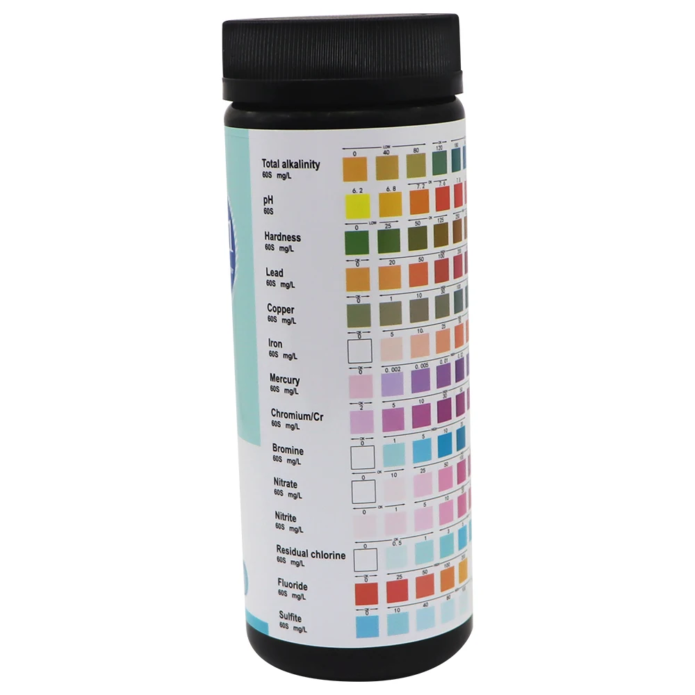 50 sztuk/butelka 14 w 1 paski do testowania PH basen Spa odczynniki paski do wody pH chlor alkaliczność PH Tester papieru 40% zniżki