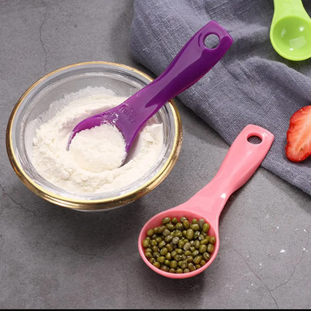 5 Pcs/Set Kitchen Measuring Cup Rainbow Color Stackable Combination Measuring Cup Tools 5-Piece Kitchen Accessories Tools