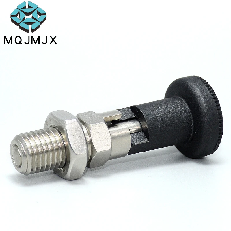 Index Plunger Stainless Steel 304 Pull Ring and Lock Nut Screw Index Plungers with Ring and Lock Pin M6 M8 M10 M12 M16