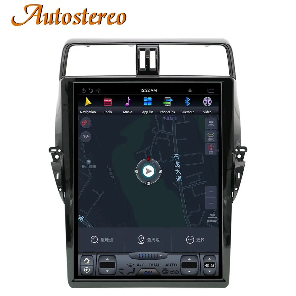 Carplay For Toyota Land Cruiser Prado 2018+ Android 13.0 Car Radio GPS Navigation Stereo Recorder Multimedia Player Head Unit