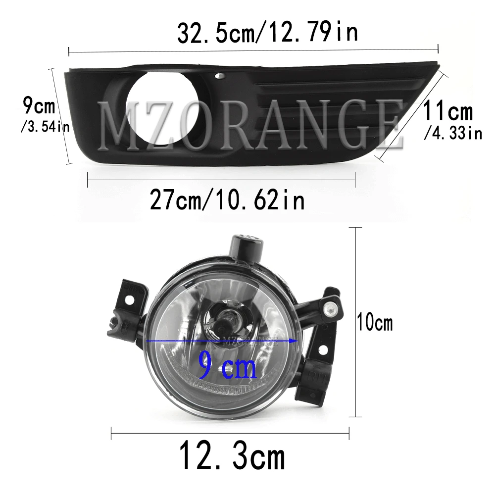 Luzes de nevoeiro para ford focus mk2 2004-2010 led conjunto de lâmpada de nevoeiro cobre lâmpadas de nevoeiro quadro grill fio interruptor kit