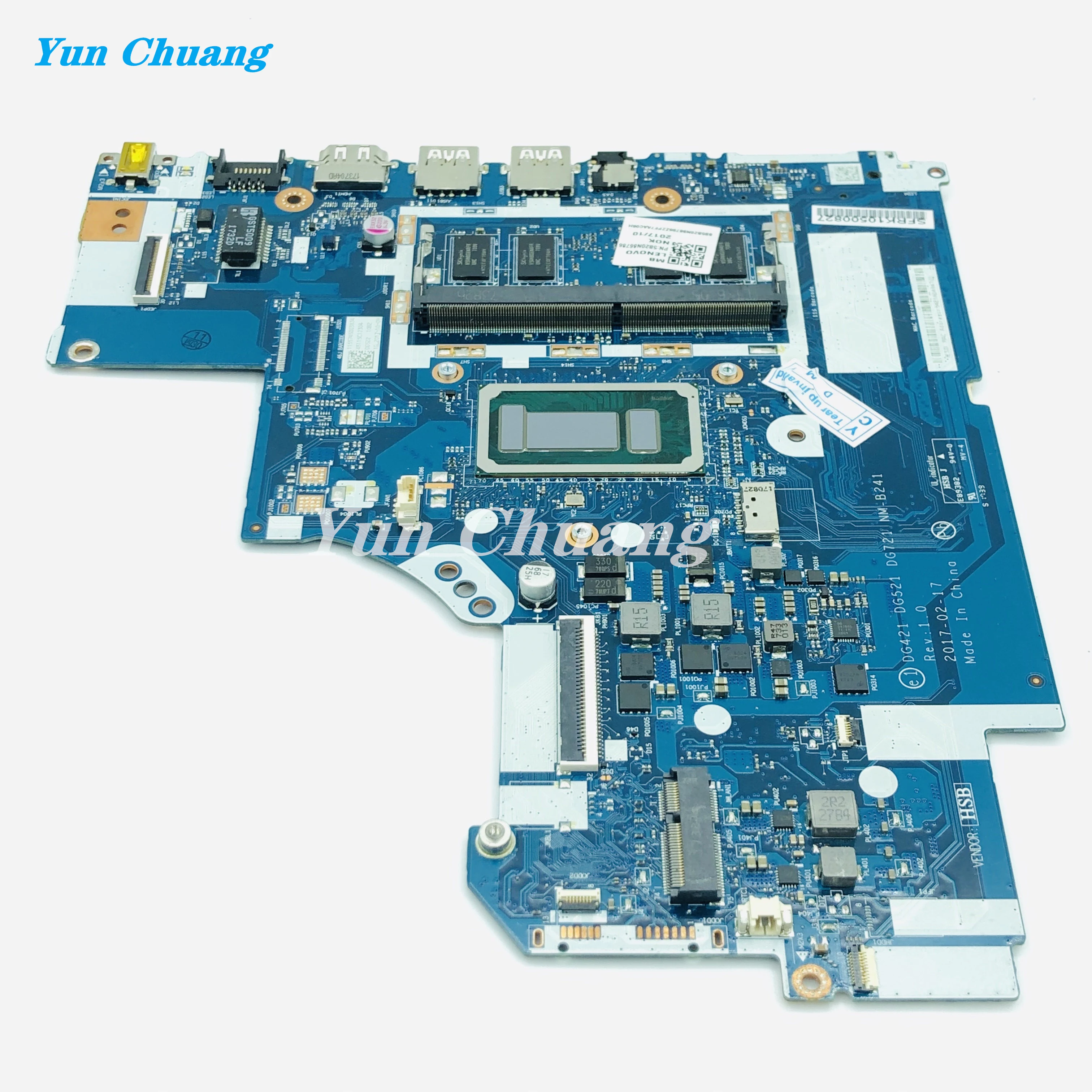 Imagem -06 - para Lenovo Ideapad 32015isk Laotop Motherboard com Cpu 4g-ram I36006u 100 Testado Inteiramente 5b20n86786 Dg421 Dg521 Dg721 Nm-b241