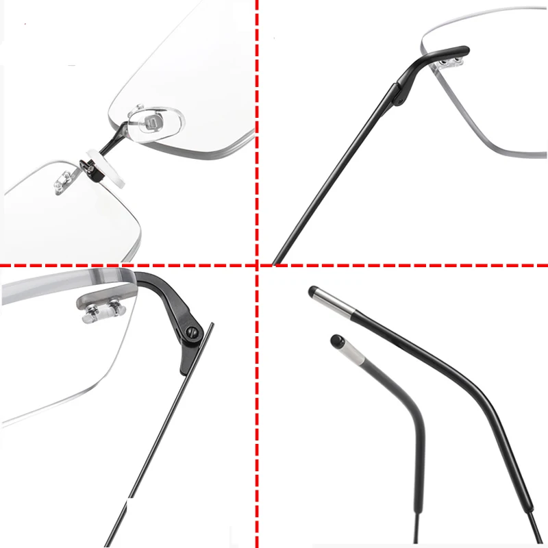 2025 Progressive multifokale Memory-Titan-Randlose Lesebrille für Herren, intelligenter Zoom, Damen, ultraleichte Anti-Blaulicht-Brille – Detail 12