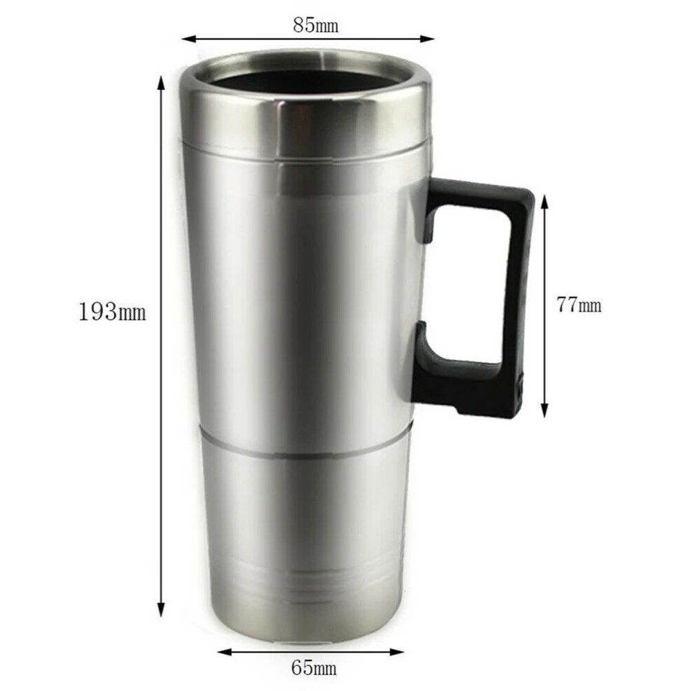 12V water heater Car Cup Electric Kettle Car Heated Mug Stainless Steel Multi-purpose Heating Water Cup Universal Car Interiors