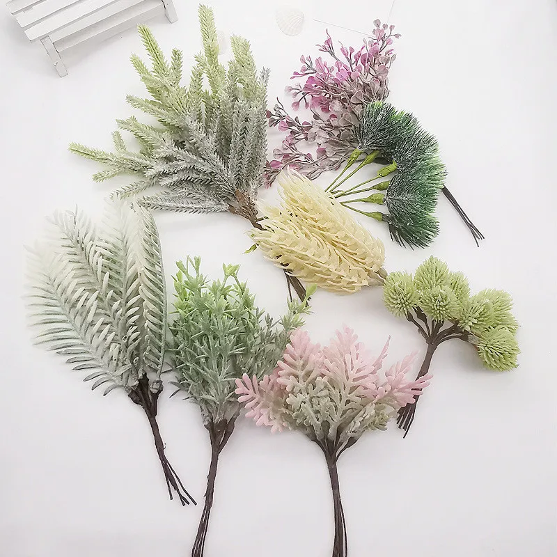 artificial plastic plants floristics for diy wedding decorative flowers wreath needlework brooch home decor christmas garland