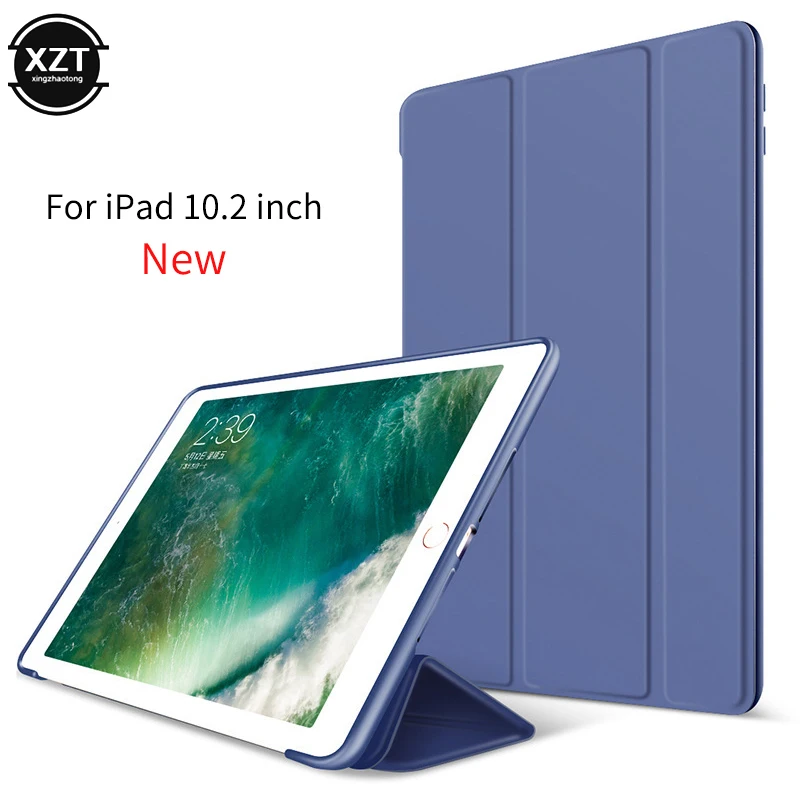 New Smart Case for iPad 10.2 inch 2019 7th Gen Auto Sleep/Wake Lightweight Stand Silicone Case for iPad 10.2 -inch