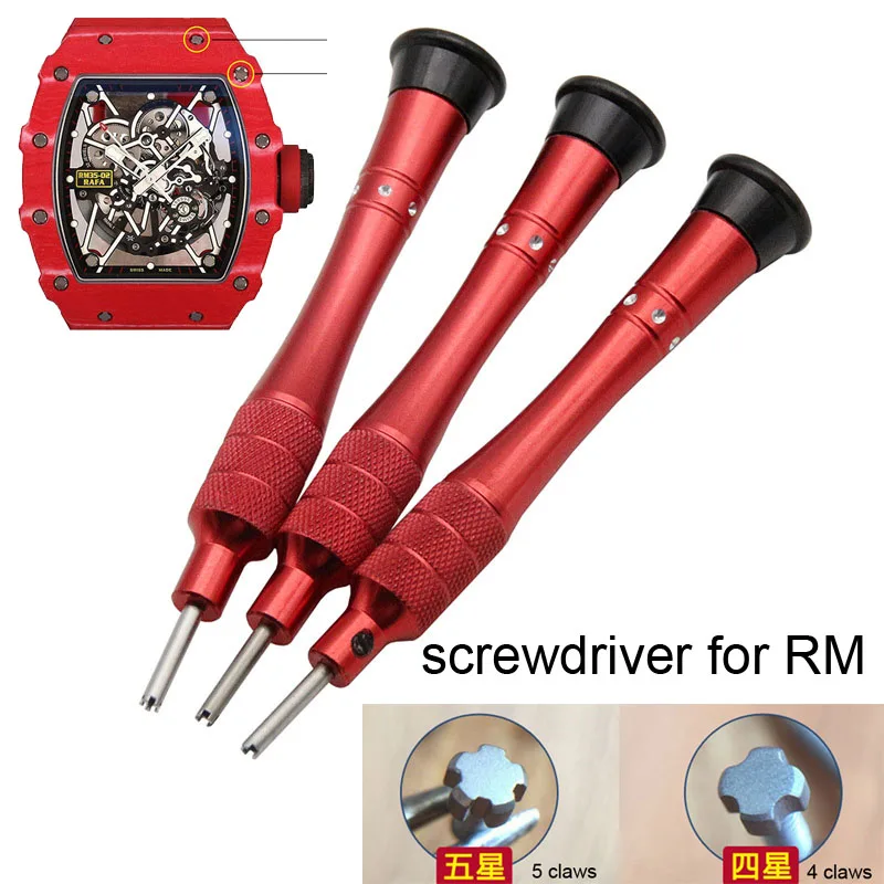 Watch Repair Tool Cover Opener Screwdriver for Richard Mille Watch 3 4 5 Claws Screwdriver RM Strap Removal Tools