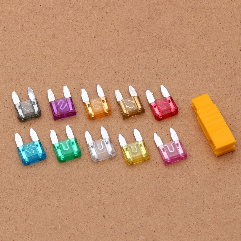 100pcs 2/3/5/7.5/10/15/20/25/30/35A Auto Car Blade Fuse Automobile Car Security Fuse Standard Kit Using For Small-sized Car