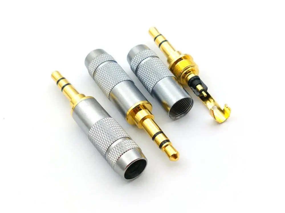 Imagem -04 - Banhado a Ouro Estéreo 3.5 mm Reparação Fone de Ouvido Plug Cabo Conector de Áudio 100 Peças