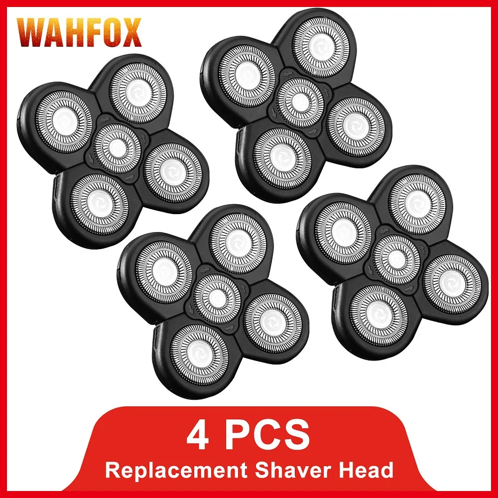 FOXSONIC Replacement Shaver Head Electric Shaver 5D Independently 5 Cutter Floating Head Stainless Steel Razor Blade