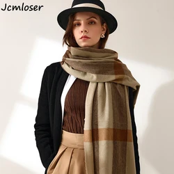 2023 Fashion cashmere plaid women scarf autumn winter warm shawl wrap bandana pashmina long tassel female foulard thick blanket