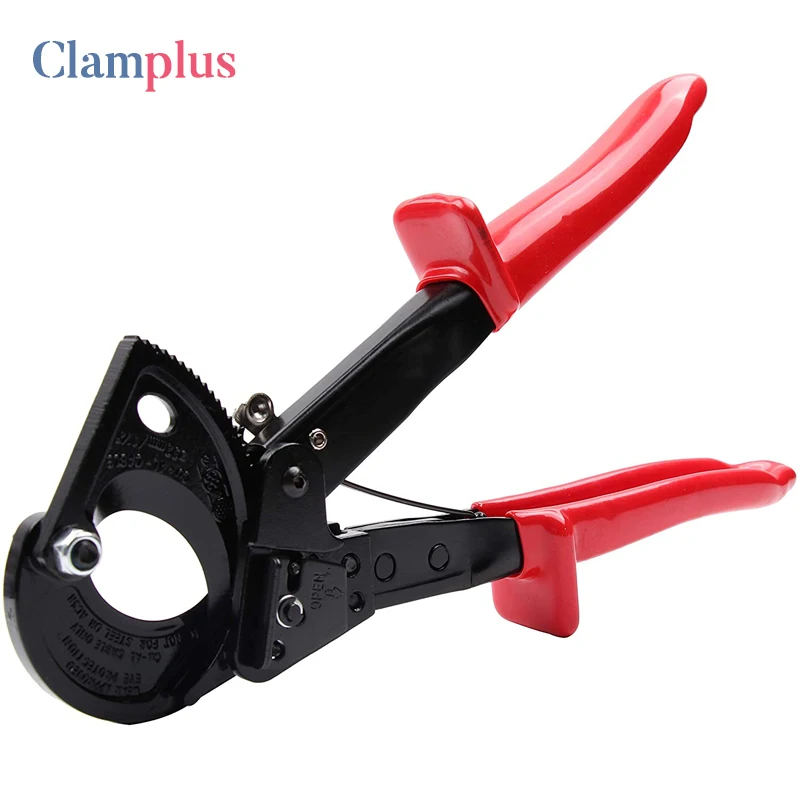 Cutting Plier Red HS-325A Hand Cable Cutter,Heavy Duty Aluminum Copper Ratchet Cable Cutter Tool Wire Cutter Up To 240mm²