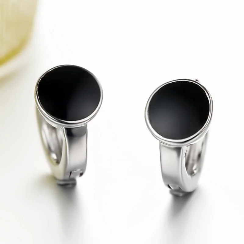 Cellacity Silver  Earrings Women Fine Jewelry With Black Gemstones For Charm Lady Female  Ear Drops Women Party Gift