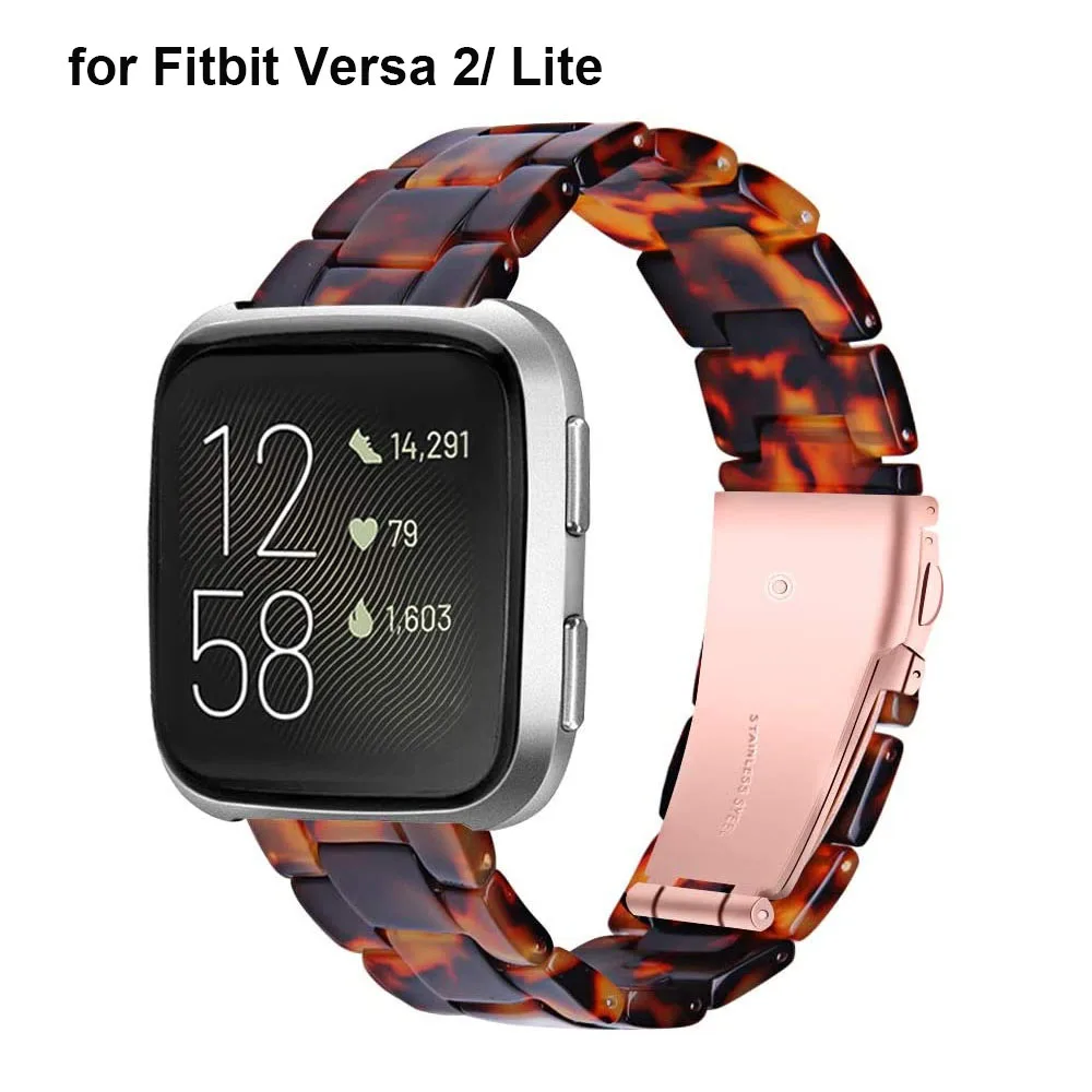 

Resin Band for Fitbit Versa/Versa 2 /Versa Lite/Versa SE Bands Strap Women Men Lightweight Versa Watchband Bracelet Replacement