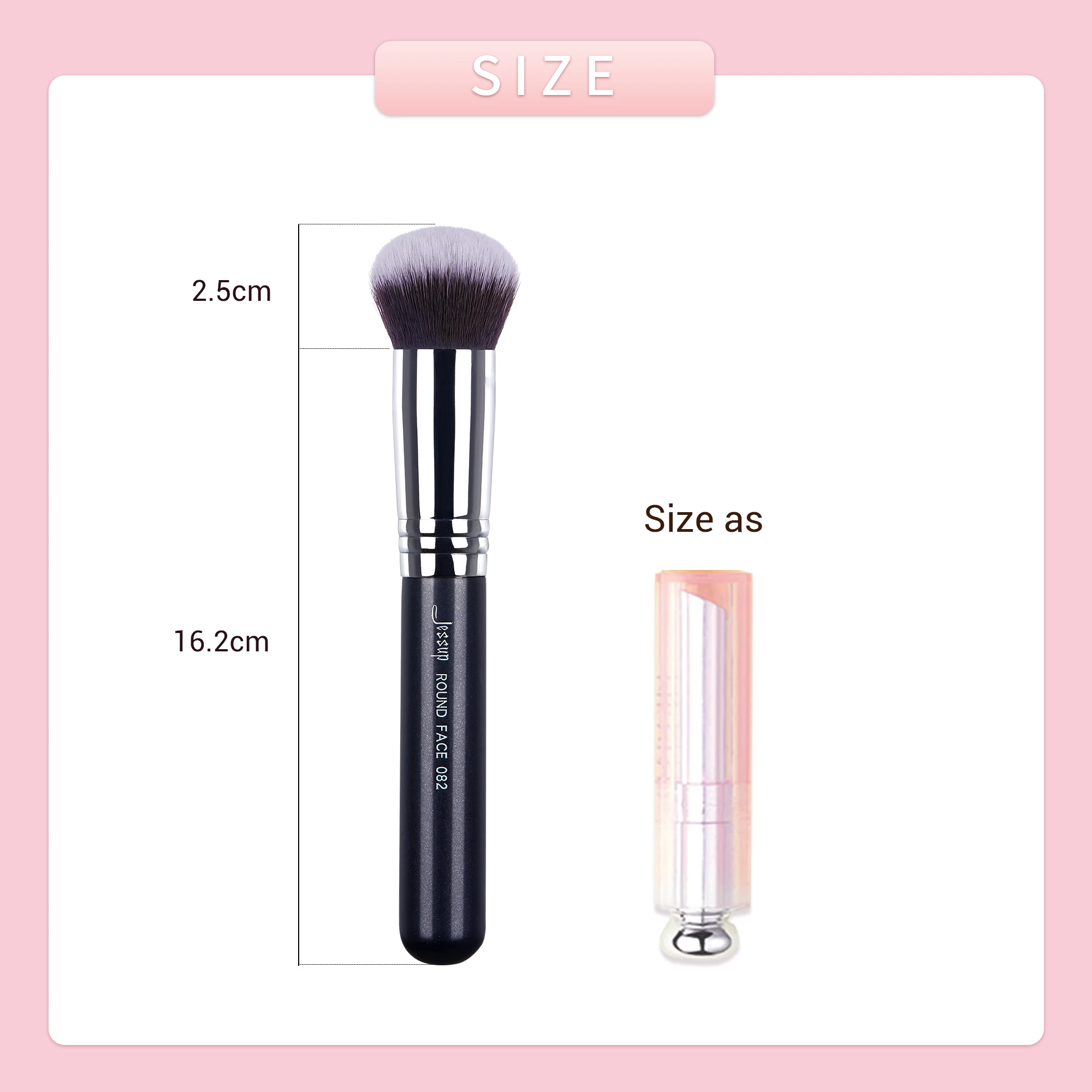 Jessup Powder brush Makeup Face beauty tool Synthetic hair Foundation Blending Cosmetic Round 082