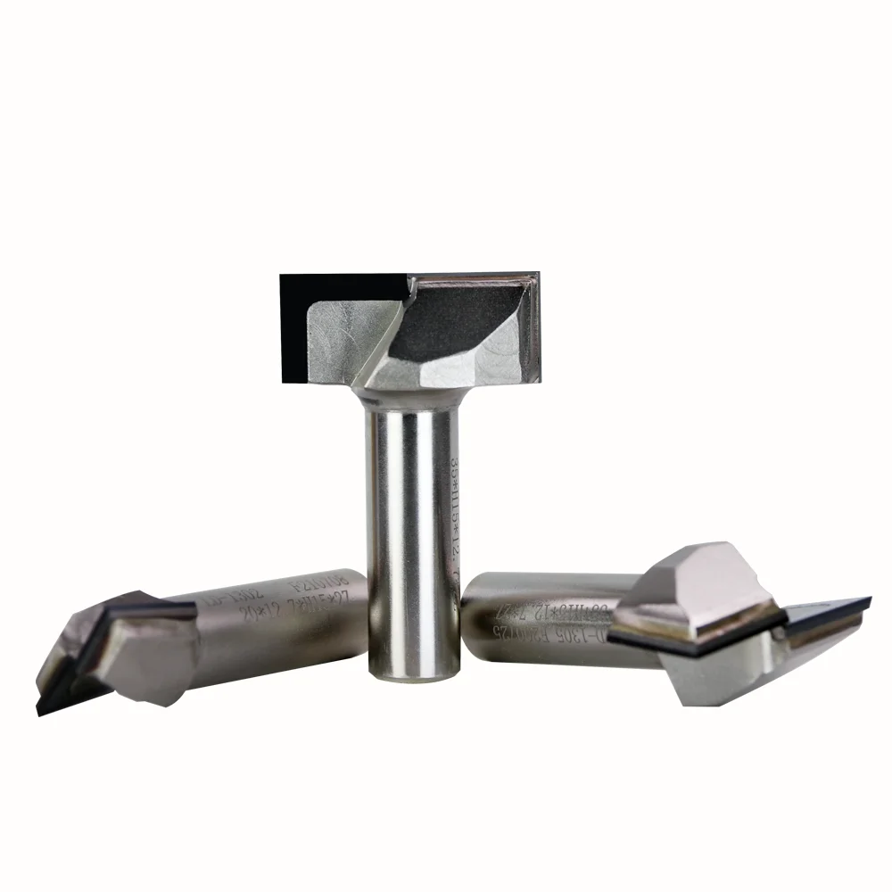 Pcd fresa de extremidade cortador em linha reta diamante roteador bit gravura ferramentas cnc carboneto haste t slot para madeira silicone inferior
