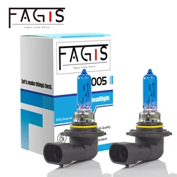 Fagis 2 Pcs US Brand 9005 HB3 12V 65W 4800K Car Headlight Super Bright White Auto Lights Blue Lights Halogen Bulbs Car Lamps
