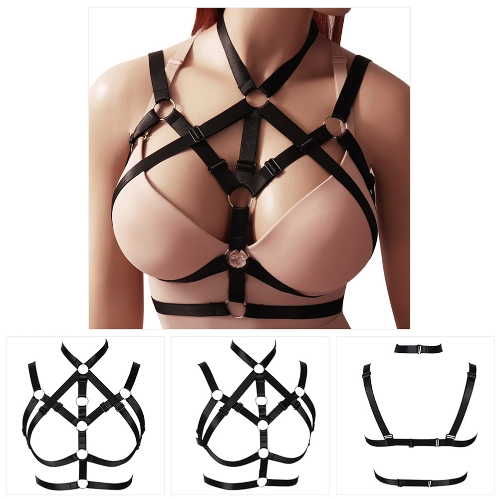 

Cage Bra Gothic Accessories Bdsm Body Harness Women Bralette Corset Bondage Lingerie Punk Goth Bride Garter Festival Rave Wear