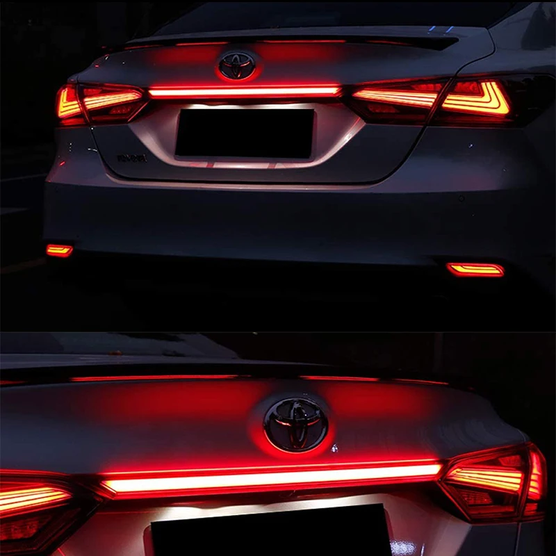 LED Rear Tail Light Trunk Bar Compatible with 2018 2019 2020 2021 2022 2023 Toyota Camry Dynamic Sequential Stroboscopic Turn Signal Lamp DRL Brake Taillight (Red Lens) - view 6