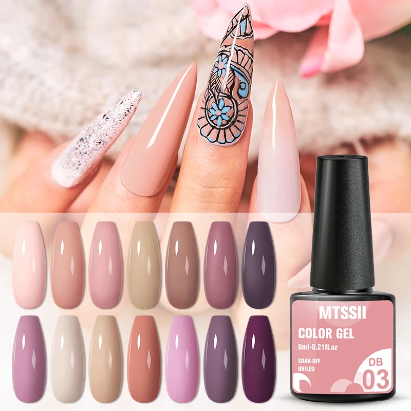 Mtssii 10/6/4 pçs uv gel conjunto de verniz de gel semi permanente brilho cor gel embeber uv led gel verniz diy manicure kit