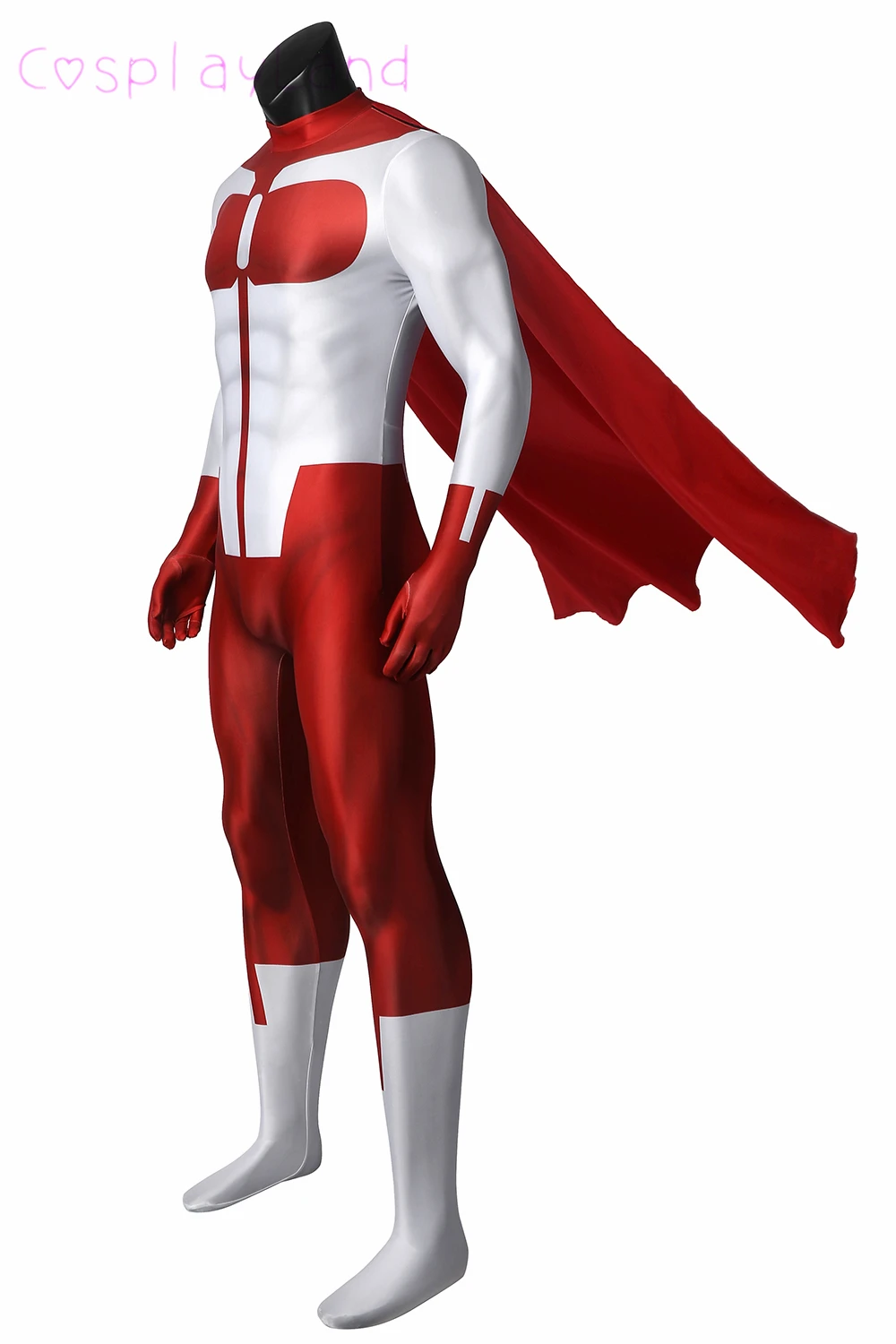 Halloween Onoverwinnelijk Cosplay Jumpsuits Omni Man Kostuum Superhero Nolan Grayson Zentai Printing Bodysuit Met Cape