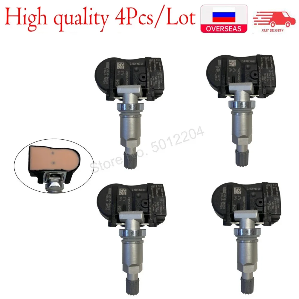 

4pcs Tire Pressure Sensor 52933-3N100 529333N100 529332M650 TPMS Valve Wheel Pressure Monitor System For Kia For Hyun-dai