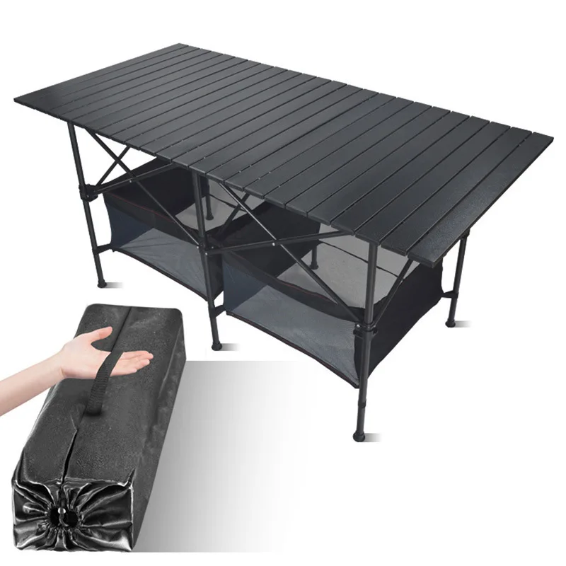 Outdoor Folding Table Portable Aluminium Alloy Camping Table For BBQ Picnic Party Table Waterproof Durable Garden Yard Furniture