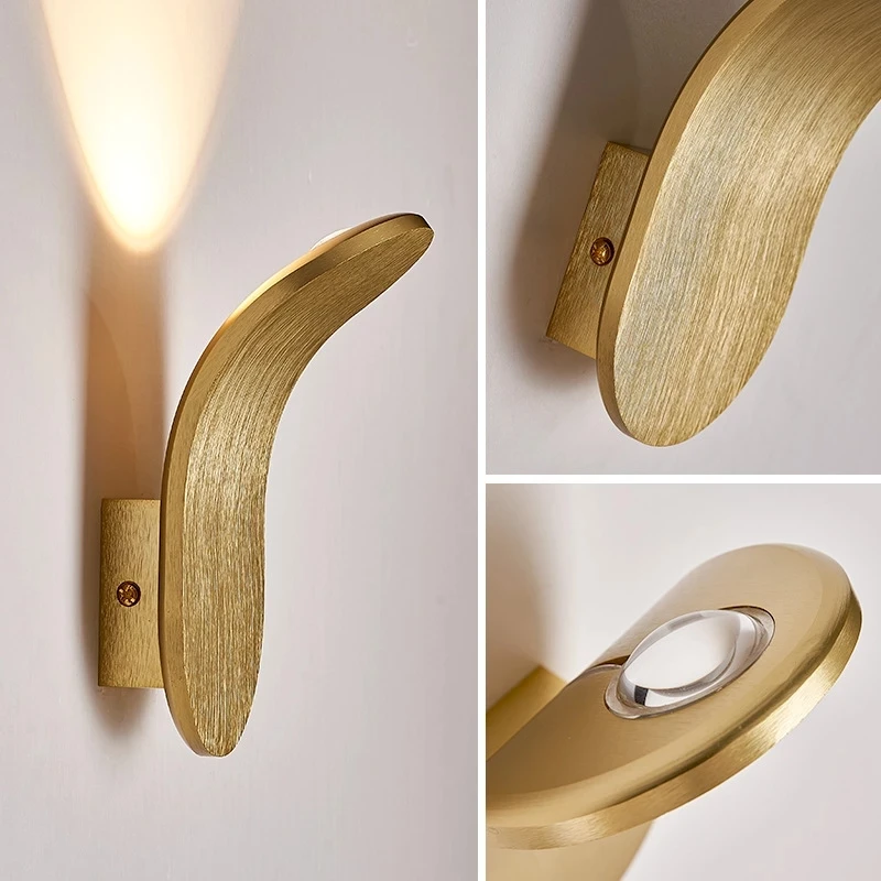 Imagem -05 - Moderno Led Luzes de Parede Arandela Luminária Nordic Casa Sala Cabeceira Luminária Simples Criativo Casa Dourado Lâmpadas Decorativas