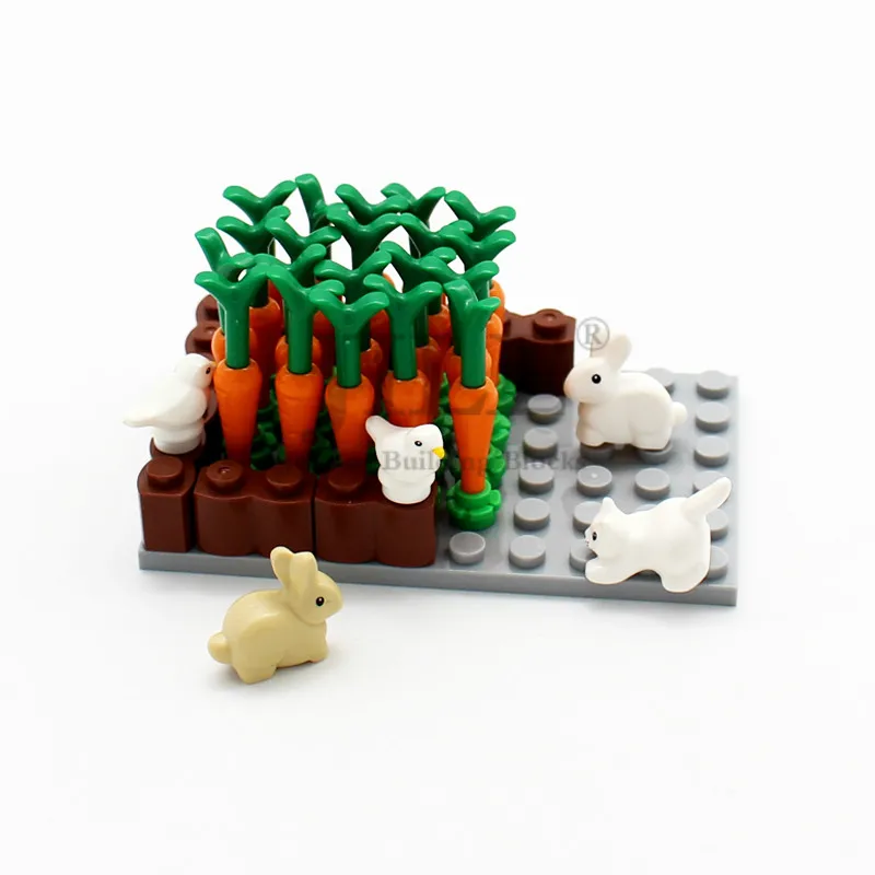 MOC Block Animals Chicken Bird Dog Pet Cat Model 6251 29685 95342 Building Blocks Bricks Gifts Kids Learning Toys for Children