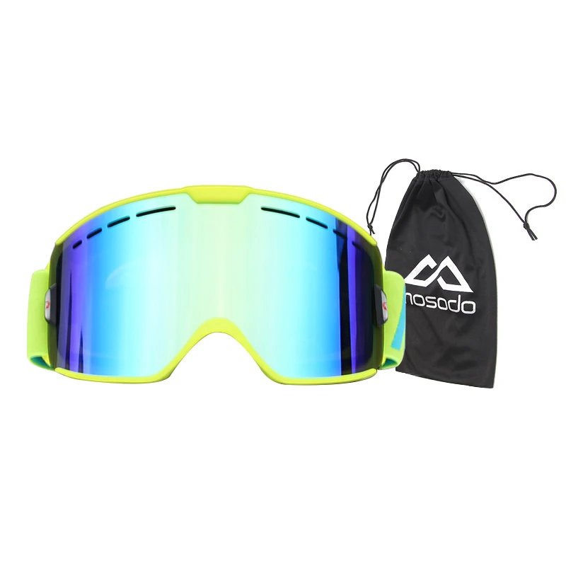 Mosodo-Lunettes de ski à double couche pour homme et femme, verres polarisés, anti-buée, légères, UV400