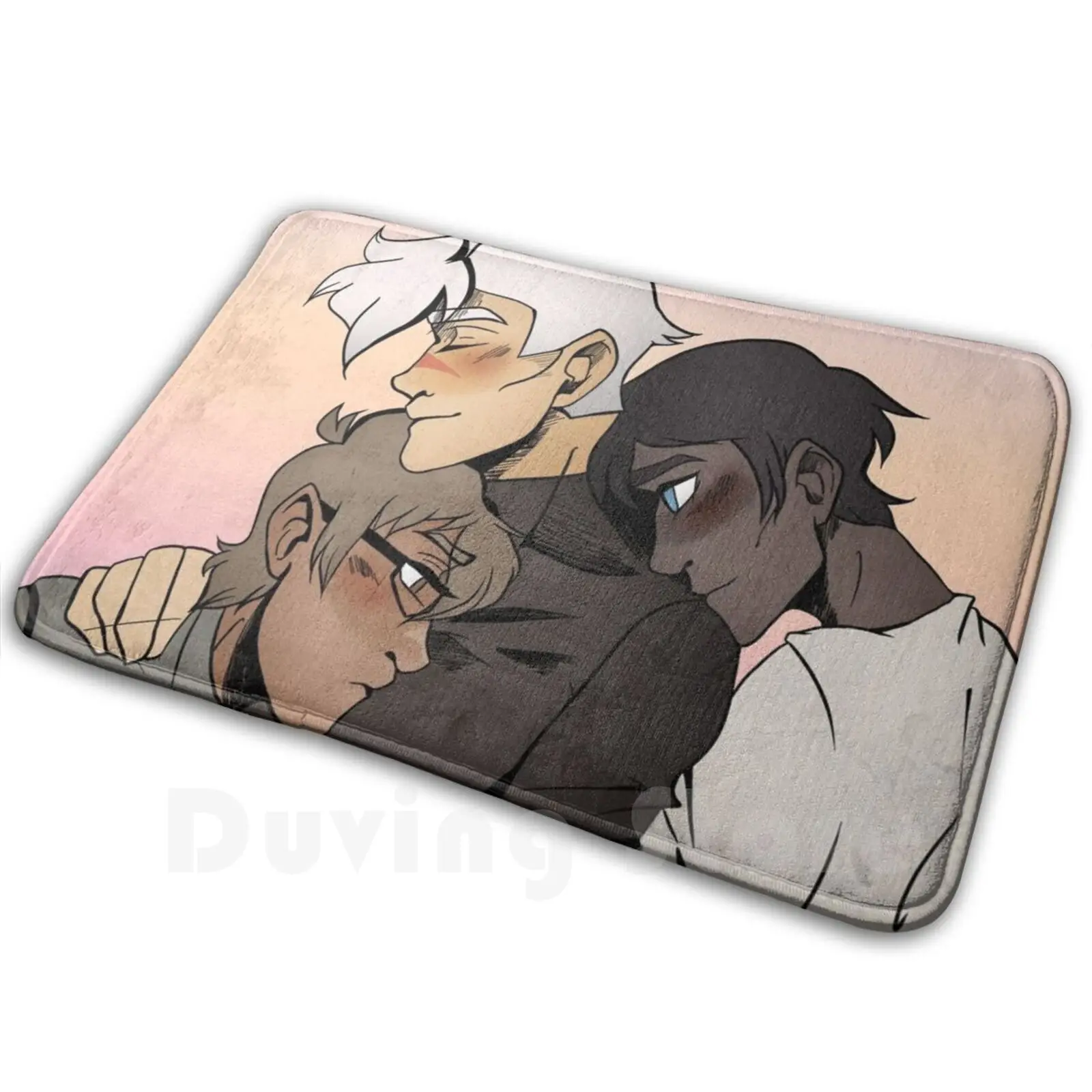 Adam X Shiro X Curtis Carpet Mat Rug Cushion Soft Non-Slip Poly Polyamory Polyamorous Shiro Takashi Shirogane Curtis