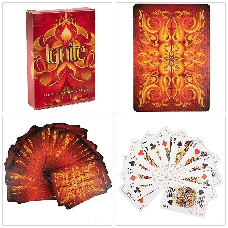 Ellusionist Ignite Deck Burning Playing Cards Fire Poker Magic Card Games Magic Tricks Props for Professional Magician