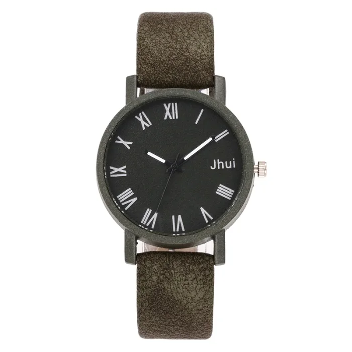 Marke Leder Uhr Luxus Klassische römische zahl Uhr Vogue Casual Einfache Quarz Armbanduhr Uhr Frauen Uhren für paar