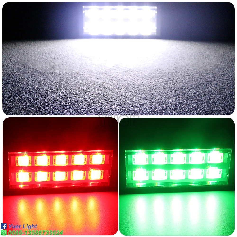 Imagem -06 - Double Row Led Rgb Flash Alumínio Shell Stage Iluminação Strobe Light Sound Control dj Disco Led Music Party Efeito Luz 200w