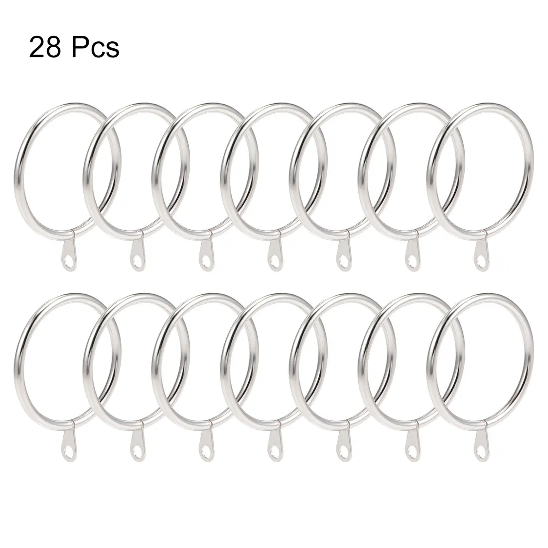 28Pcs 45mm Shower Curtain Rings Metal Drapery Curtain Rings Hanging Hooks Bath Room Tool Curtain Accessories for Curtain Rods