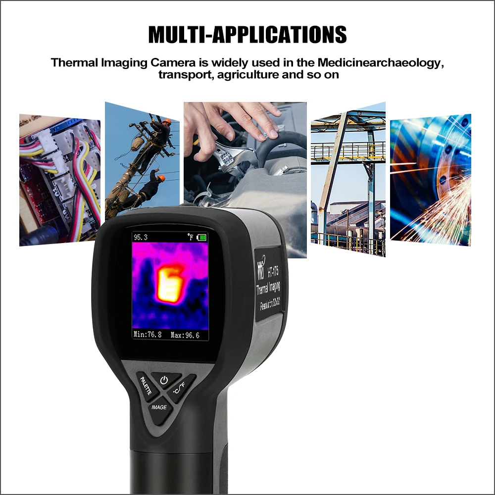 RZ termocamera professionale Mini LCD digitale palmare IR termocamera termometro a infrarossi pirometro a infrarossi Camer HT-175