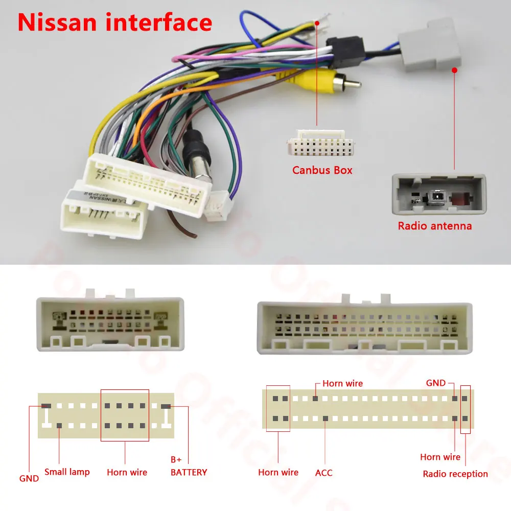 Podofo Android radio Car Accessories Wire Wiring Harness Adapter Connector Plug Universal cable For Focus Kia Nissian Toyota Car