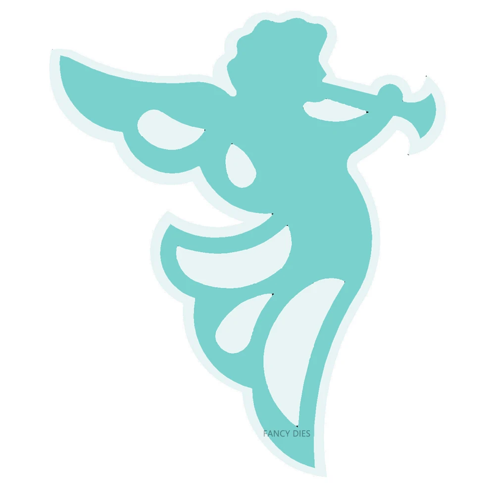 

Новинка 2022 г., декоративные штампы с ангельскими трубами, деревянный нож, штамп, совместимый с большинством ручных высекальных резцов