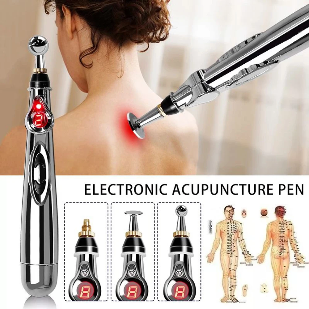 

9 Gears Electronic Acupuncture Pen Massage Stick Pain Relif Therapy Massage Pen Meridian Health Care Neck Massage Body Relax