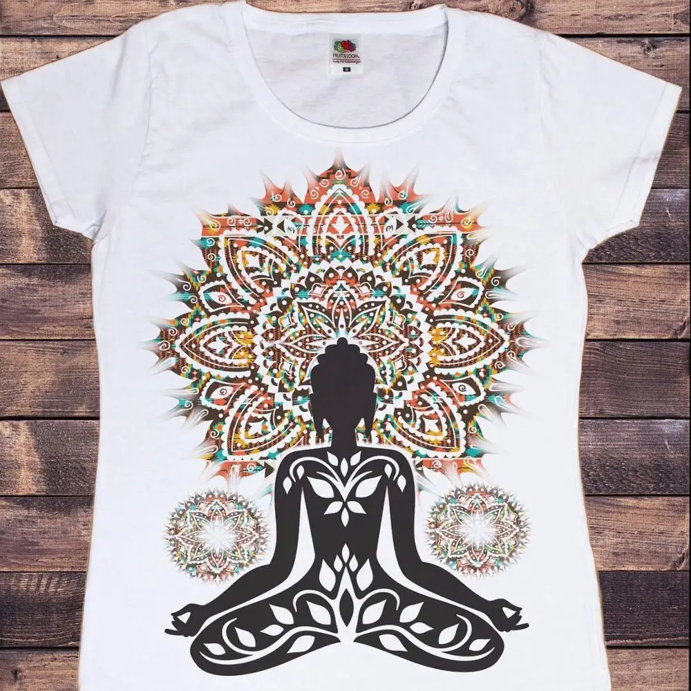 

Zen Hobo Boho Paix T-shirt Women Buddha Chakra Meditation Print Tops Simple Short-Sleeve Ladies Tee T Shirt Femme Summer Tshirt