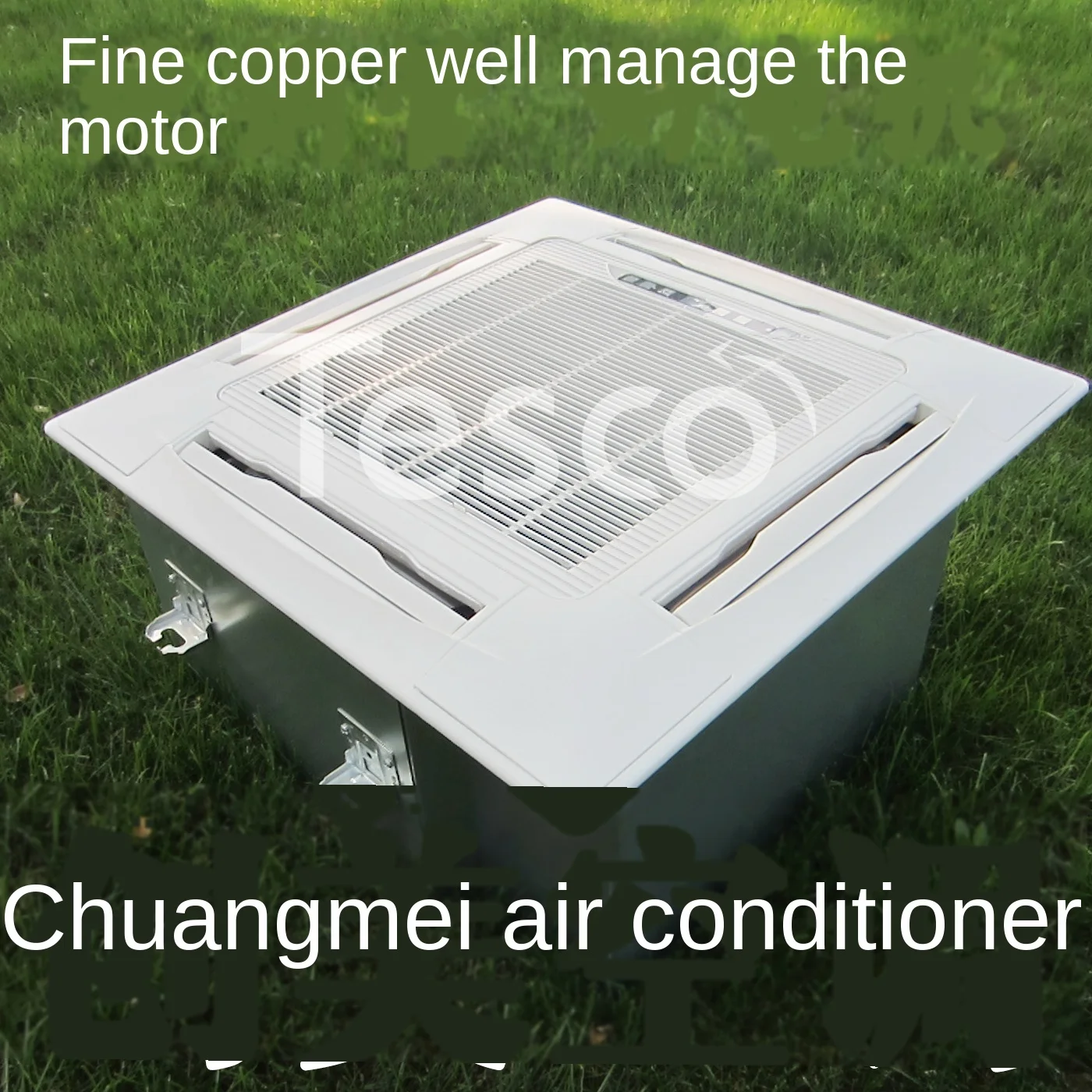 Cassette fan coil embedded ceiling machine   four-sided outlet central cold and warm water air conditioner