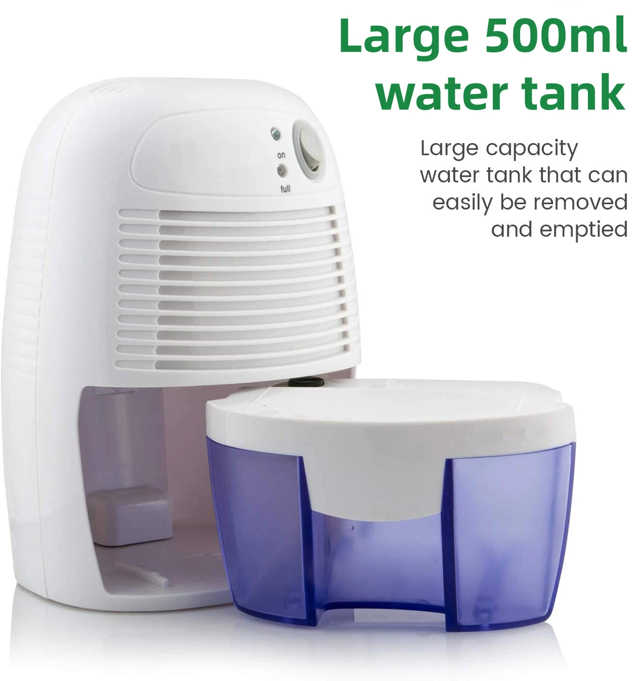 Mini Dehumidifier 24W 100-240V Compact 500ml/ 17oz Capacity for Grow Tent Box Grow Room Greenhouse Closets Bathroom and Basement