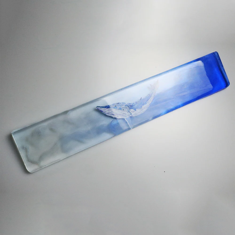 

Blue Whale Resin Keyboard Hand Rest Wrist Rest For Gaming Office Home Computer Handmade Pink Cherry Blossoms Hand Rest