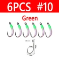 6 piezas tamaño 10 Verde