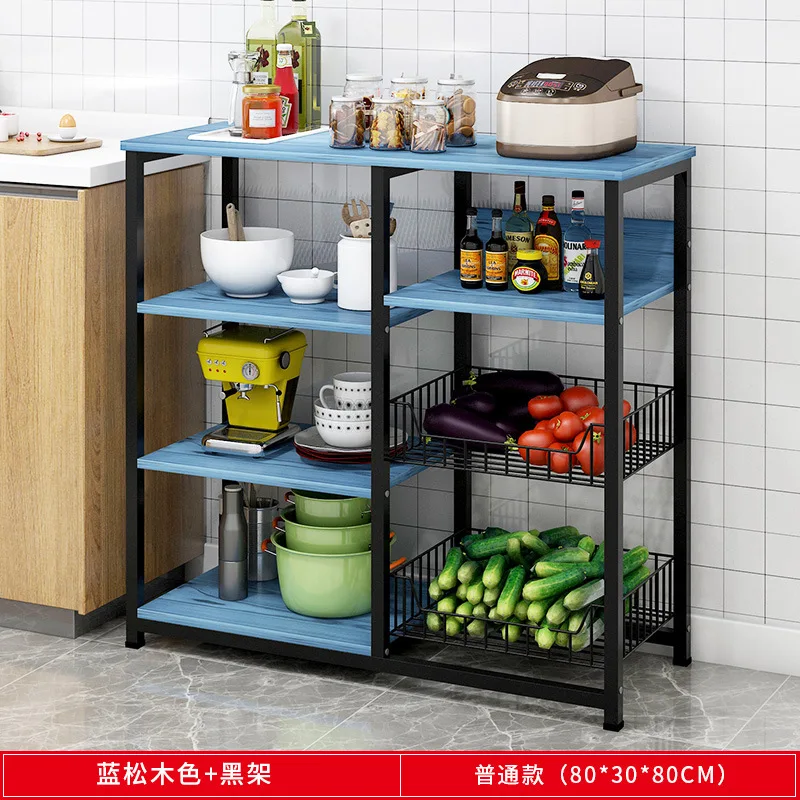 Kitchen Shelves Floor-to-ceiling Multi-layer Storage Shelves Microwave Balcony Movable Storage Rack stainless steel bathroom