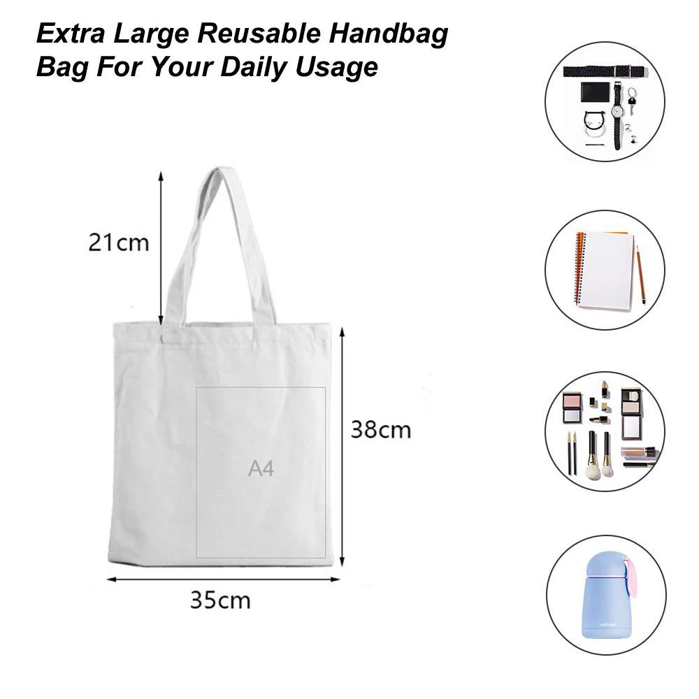 Jojo Bizarre Adventure Shopping Bags Customizable Logo Bag Women\'s Handbags Large Designer Shopper Shoulder Canvas Bag Tote Bag