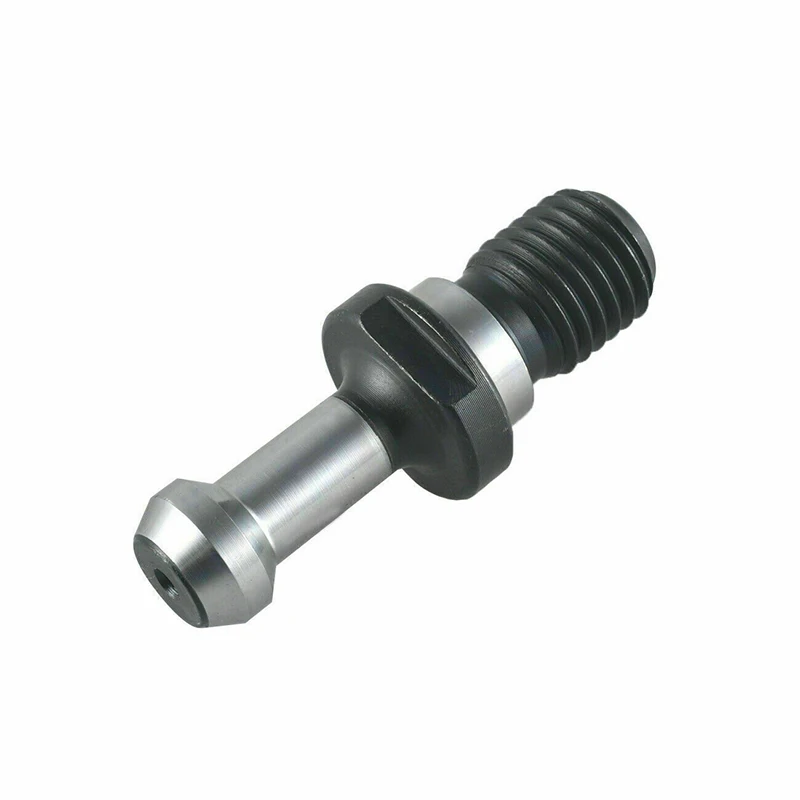 مقبض الاحتفاظ بمسمار التثبيت CAT40 ، 45 درجة ، حامل أداة الطحن CNC ، مضاد للكسر لـ HAAS CAT CNC ، فضي/أسود ، 10 قطعة #4