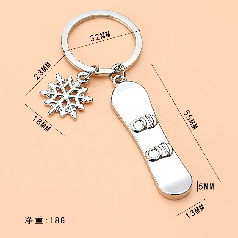 Force sledge plate key ideas metal skis necklace pendant snow sled widgets  K4271