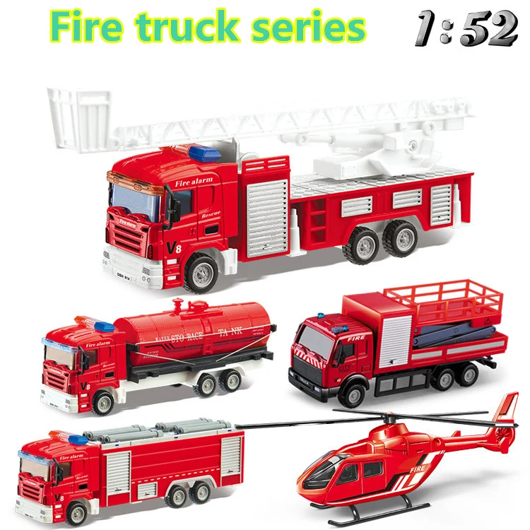 

DIY Children's 1:52 Alloy Die Casting Inertial Return Fire Helicopter Rescue Simulation Model Rotary Toy Collection Gift Set