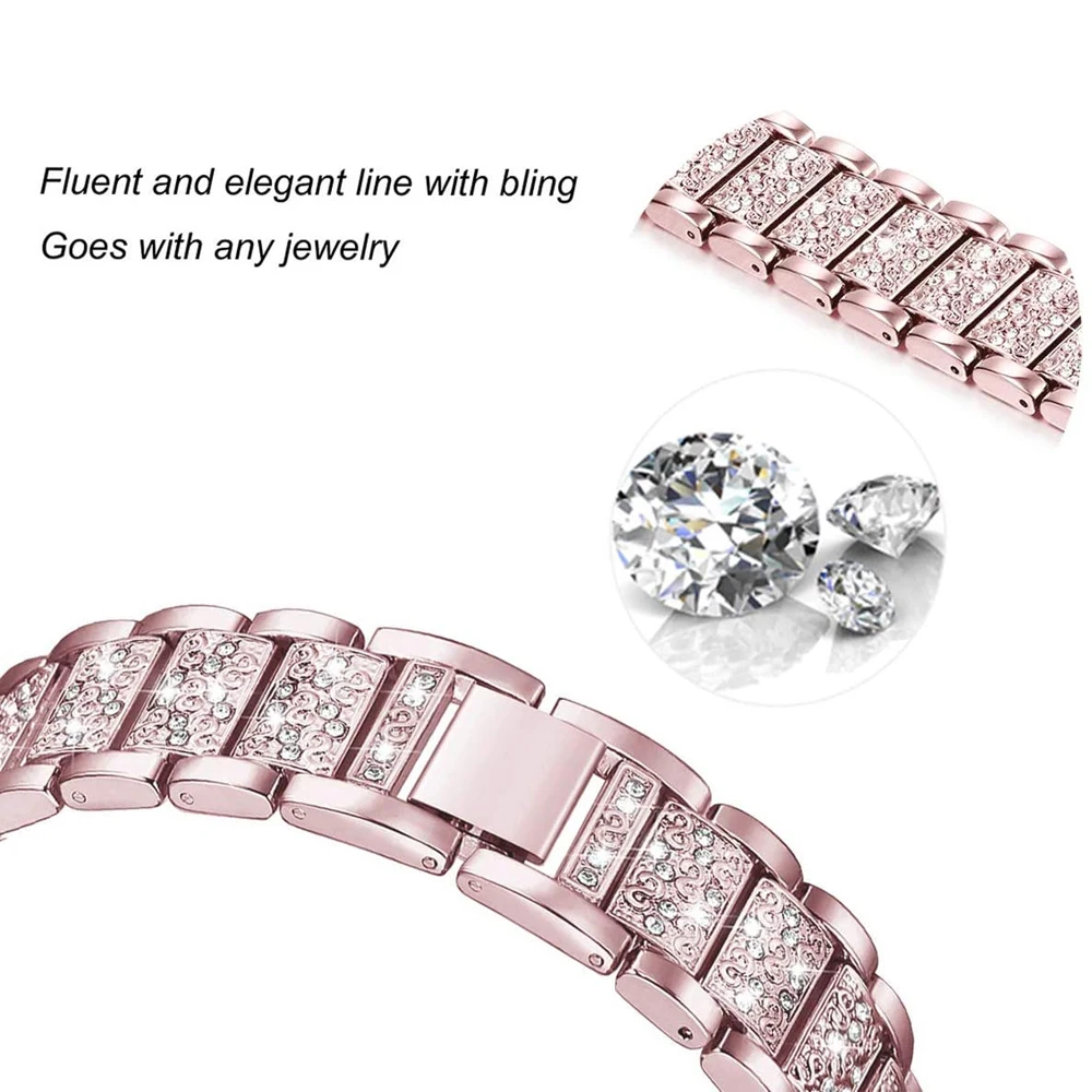 Cinturini rosa bling per Fitbit Charge 4 / Charge 6 / Charge 5 Cinturino di ricambio Bracciale Charge 5 Accessori per cinturini da polso Donna Uomo